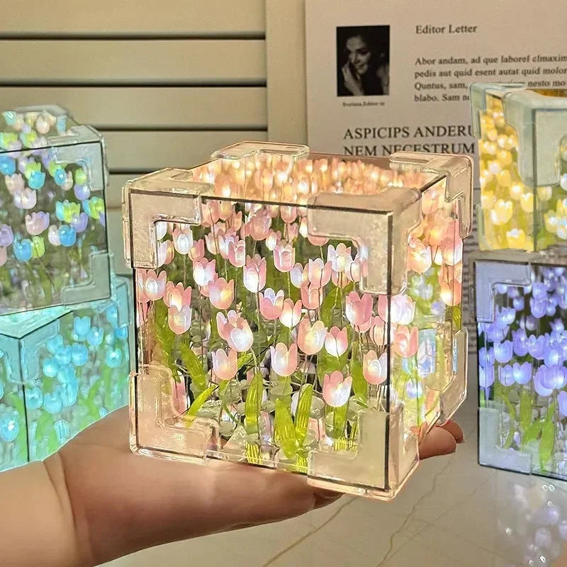 Creative Lamp with Tulip Flower