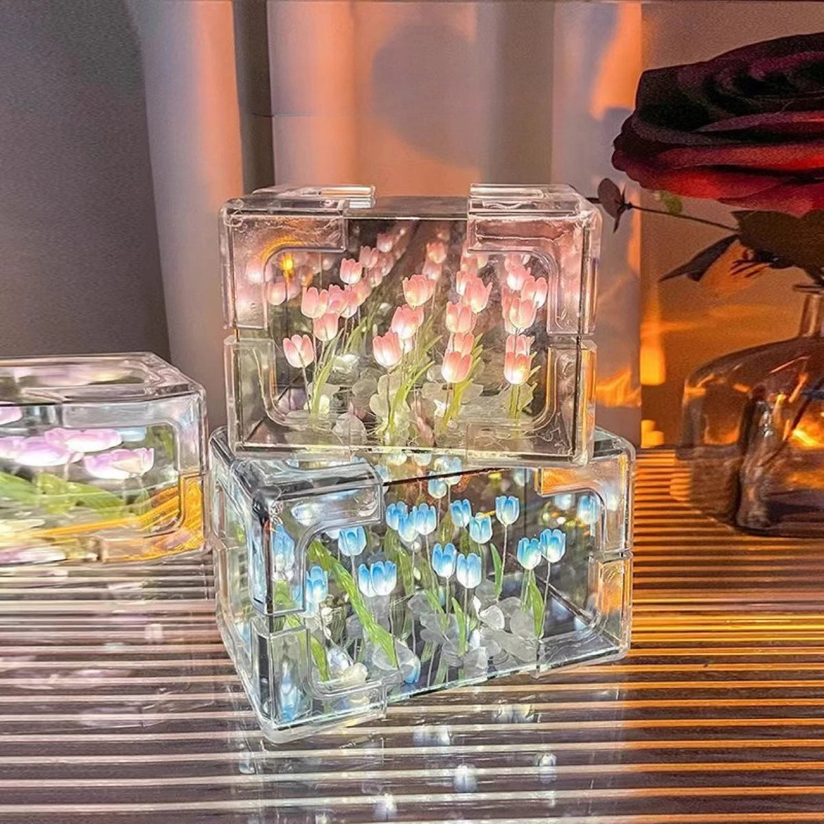 Creative Lamp with Tulip Flower